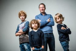 Vader en drie zoons