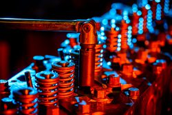 Industriële fotografie: reparatie van een motorblok
