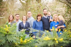 Familie portret in een park