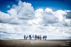 Familieportret op het strand bij Ter Heide