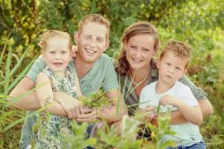 Familieportret in groen
