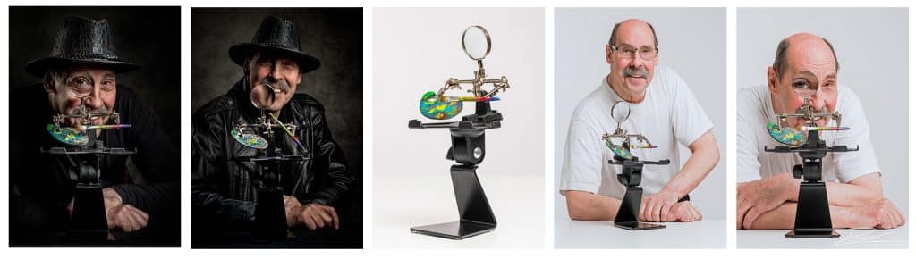Guus is Steampunk Art kunstenaar. In het kader van het Rembrandtjaar maakte hij voor een wedstrijd van het Rijksmuseum zijn interpretatie van een Rembrandt. Voor de wedstrijd had hij hij een aantal goede foto's nodig. Die maakte we in mijn studio.