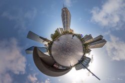 360graden fotografie: small-planet projection Rotterdam plein bij Centraal Station