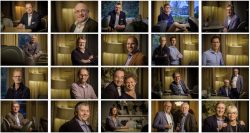 Gasten op een reünie van een Alumni-vereniging