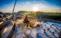 Drone fotografie koppensnellen tunnelbouw