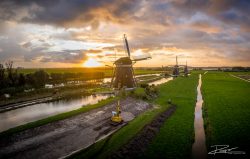 Drone foto en video bij weg- en waterbouwproject kadeversterking