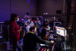 Event fotografie van online streaming Event met dagvoorzitter Frenk vd Linden in Isalatheater
