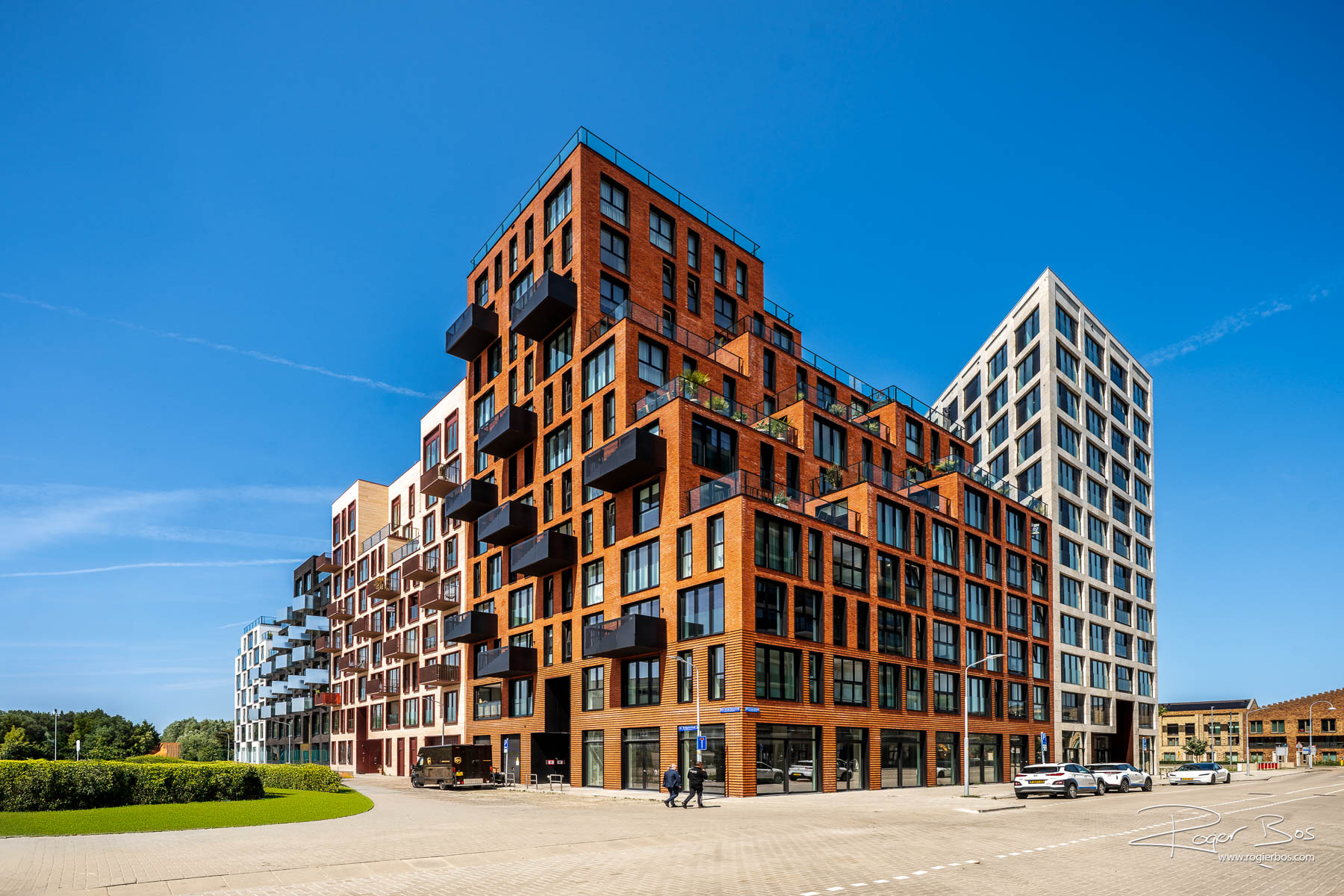 Architectuurfotografie van appartementenblok Hydepark in Hoofddorp. Project voor de Kock Betonbouw
