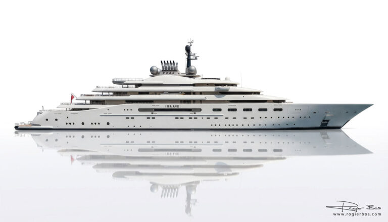 AI impressie van Lurssen yacht 'Blue'.